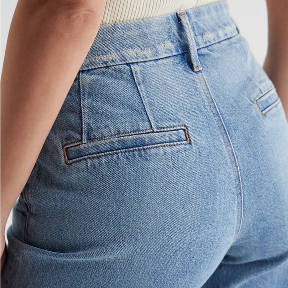 Express high waisted medium wash wide leg jeans - Picture 5 of 7